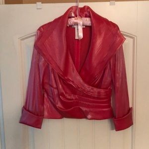 Elegant dressy blouse, color is fuchsia pink.